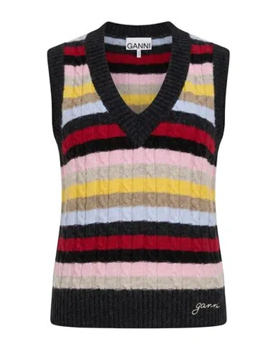 Ganni Woman Sweater Black Size L Wool, Recycled Wool, Recycled Polyamide