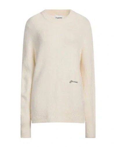 Ganni Woman Sweater Ivory Size M Alpaca Wool, Polyamide, Virgin Wool, Elastane In White