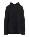 Ganni Woman Sweatshirt Black Size S/m Organic Cotton In Black