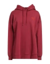 Ganni Woman Sweatshirt Brick Size S/m Organic Cotton, Polyester In Red