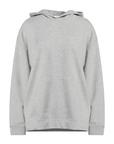 Ganni Woman Sweatshirt Grey Size Xs Organic Cotton