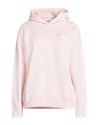 Ganni Woman Sweatshirt Light Pink Size Xxs/xs Organic Cotton