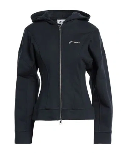 Ganni Woman Sweatshirt Navy Size Xs Organic Cotton
