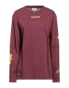 Ganni Woman T-shirt Burgundy Size M Cotton In Red