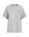 Ganni Woman T-shirt Light Grey Size Xs Recycled Cotton, Recycled Polyester In Grey