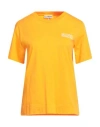 Ganni Woman T-shirt Orange Size Xs Organic Cotton In Orange