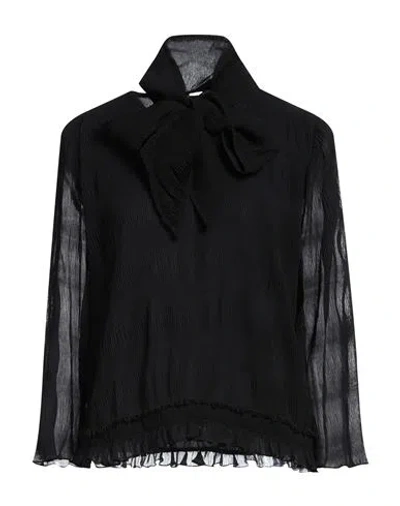 Ganni Woman Top Black Size 4 Recycled Polyester