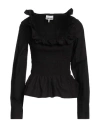 Ganni Woman Top Black Size 6 Organic Cotton