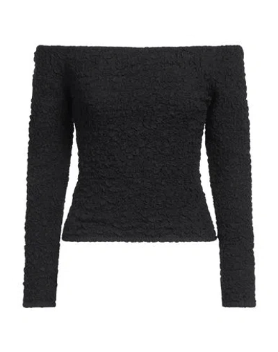 Ganni Woman Top Black Size 6 Organic Cotton