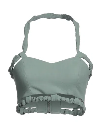 Ganni Tops In Sage Green