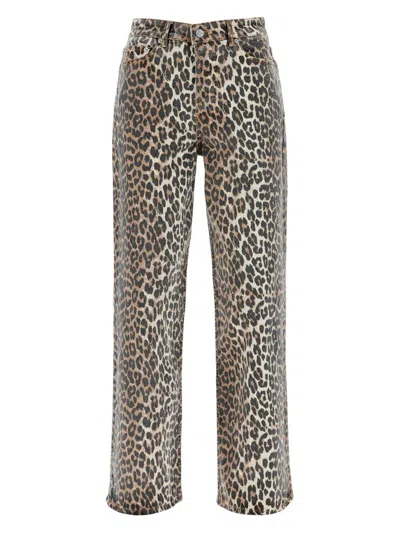GANNI WOMEN'S ANIMAL JEANS IZEY