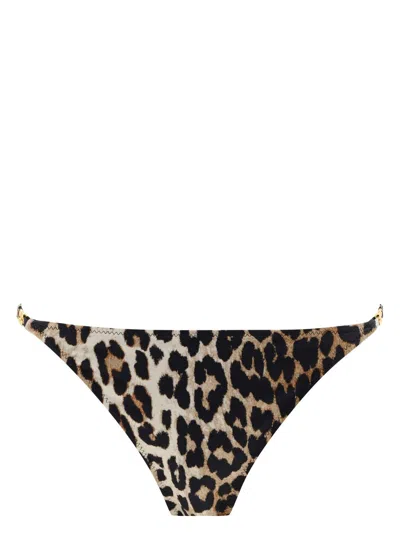 GANNI WOMEN'S ANIMALIER BIKINI BOTTOM