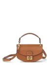 Ganni Mini Apo-g Tote Bag In Buff