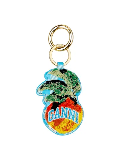 GANNI WOMEN'S APPLE VELVET KEYRING