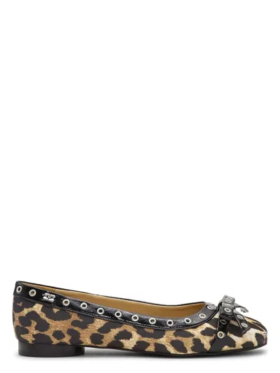 GANNI WOMEN'S BALLERINA SATIN PRINT