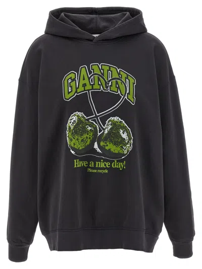 GANNI GANNI WOMEN 'BASIC JERSEY CHERRY' HOODIE