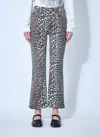 Ganni Leopard Print Jeans In Animal Print