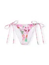 Ganni Recycled Printed String Bikini In Sugar Plum In Multicolor