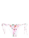 Ganni Recycled Printed String Bikini In Sugar Plum In Multicolour
