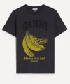 Ganni Crew-neck Cotton T-shirt With Banana Print