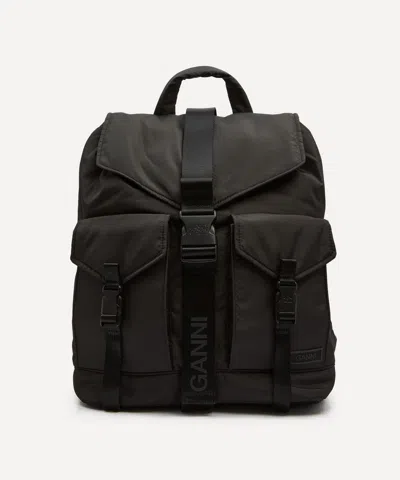 Ganni Women's Black Tech Backpack