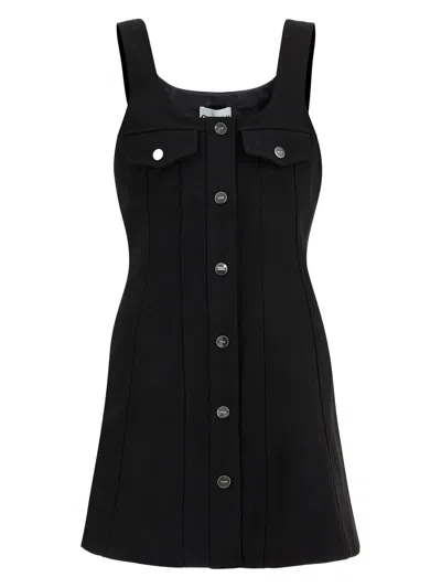 GANNI WOMEN'S BONDED CREPE MINI DRESS