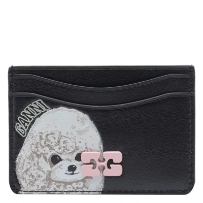 Ganni Women Bou Animals Cards Holder In Animal Print