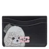 Ganni Women Bou Animals Cards Holder In Black