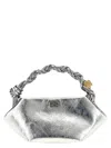 Ganni Women 'bou Bag Mini Metallic' Handbag In Silver