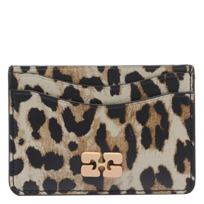 GANNI GANNI WOMEN BOU LEOPARD CARDS HOLDER