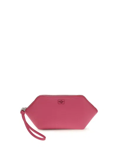 Ganni Women Bou Make Up Pouch In Pink