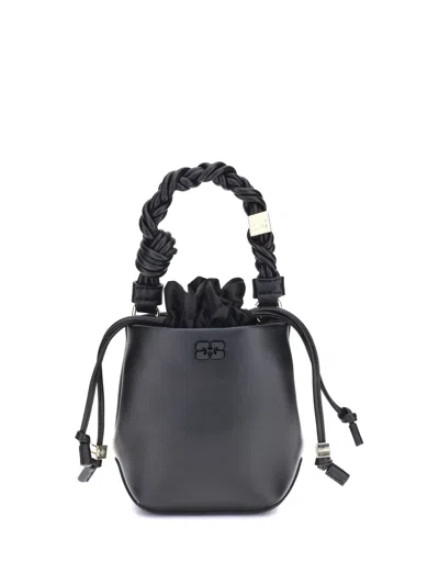 Ganni Women Bou Mini Bucket Bag In Black