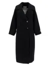 Ganni Long Bouclã© Coat For