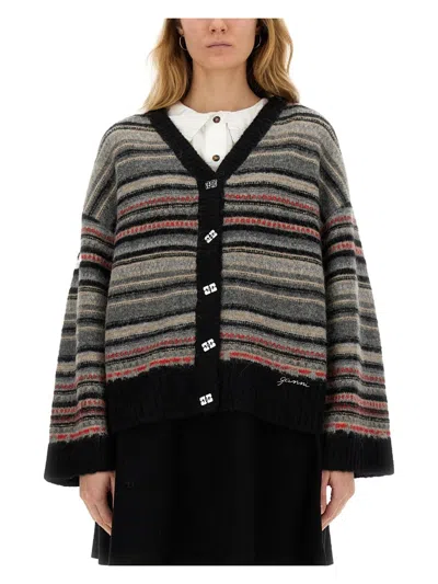 GANNI WOMEN'S BOXY FIT CARDIGAN | SIZE LARGE | K2357