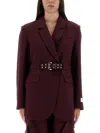 Ganni Future Twill Suiting Blazer In Brown