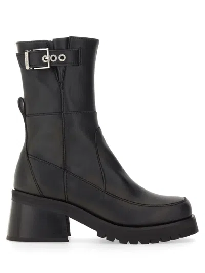 Ganni Women Buckle Boot In Black