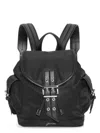 Ganni Magnetic Pockets Flap Backpack Handle In Black