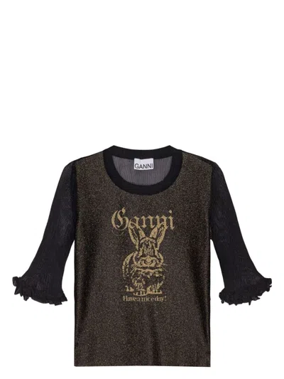GANNI WOMEN'S BUNNY CREWNECK TOP