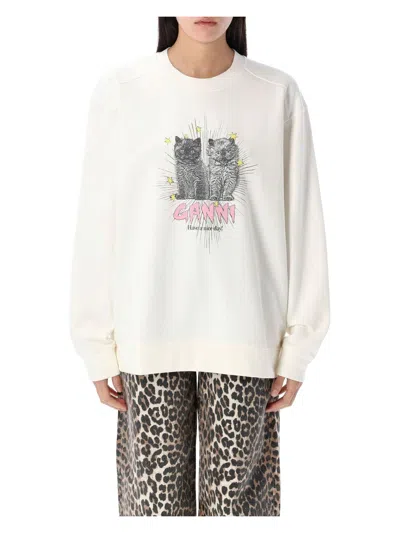 GANNI WOMEN'S CATS SWEATSHIRT