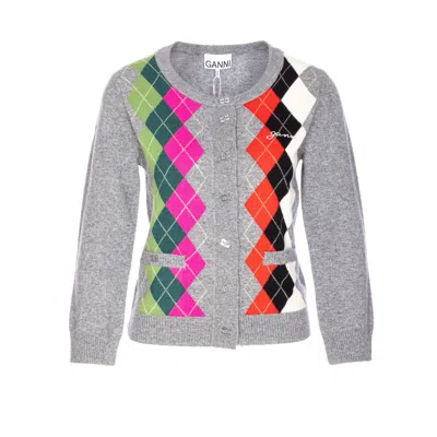 GANNI GANNI WOMEN CHECK CARDIGAN