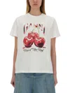 Ganni Basic Jersey Cherry Relaxed T-shirt