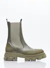 Ganni Women Cleated Mid Chelsea Boots In Green