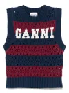 Ganni Multicolor Blue Striped Vest