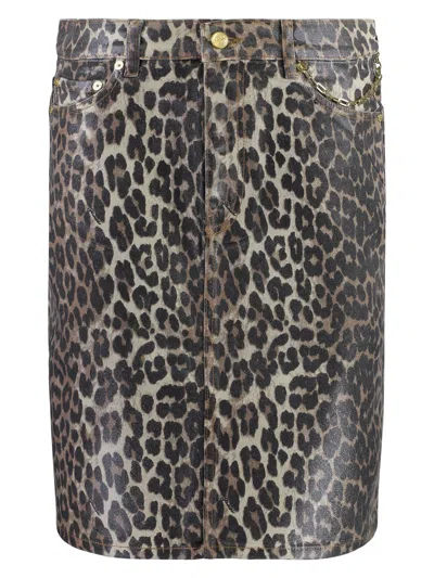 GANNI WOMEN'S COTTON MINI-SKIRT