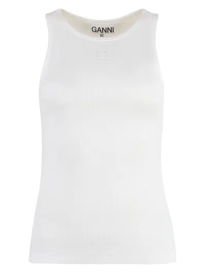 GANNI WOMEN'S COTTON TANK TOP
