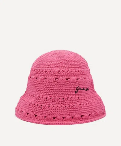 Ganni Women's Crochet Bucket Hat