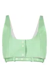 Ganni Synthetic Fibers T-shirt In Green