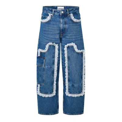 Ganni Women's Denim Audri Straight Leg Jeans In Blue