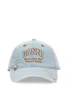 GANNI GANNI WOMEN DENIM BASEBALL HAT