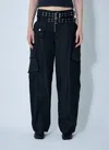 Ganni Duchess Nylon Pocket Pant In Black In Black